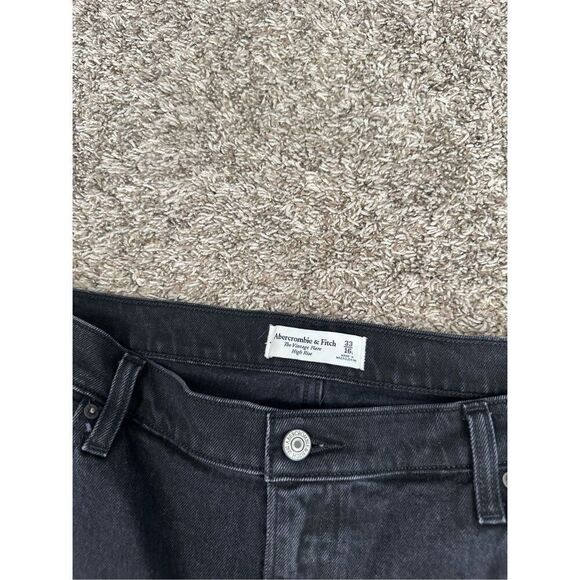 Abercrombie & Fitch The Vintage Flare High Rise Black Wash Jeans 33/16 Long - Picture 4 of 9